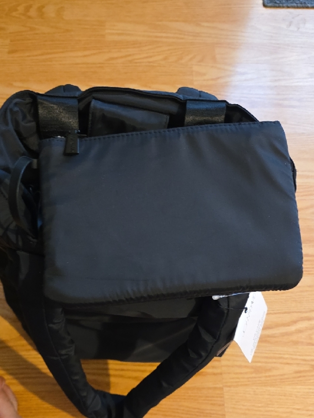JOAN & DAVID The Capri Black Nylon Workbook Tote - Picture 10 of 14